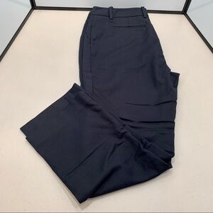 Cabi Wide Leg Trouser Pants Women’s 10 Dark Navy Flat Front Button Career Slacks